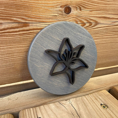 Lily | Round Wood Sign