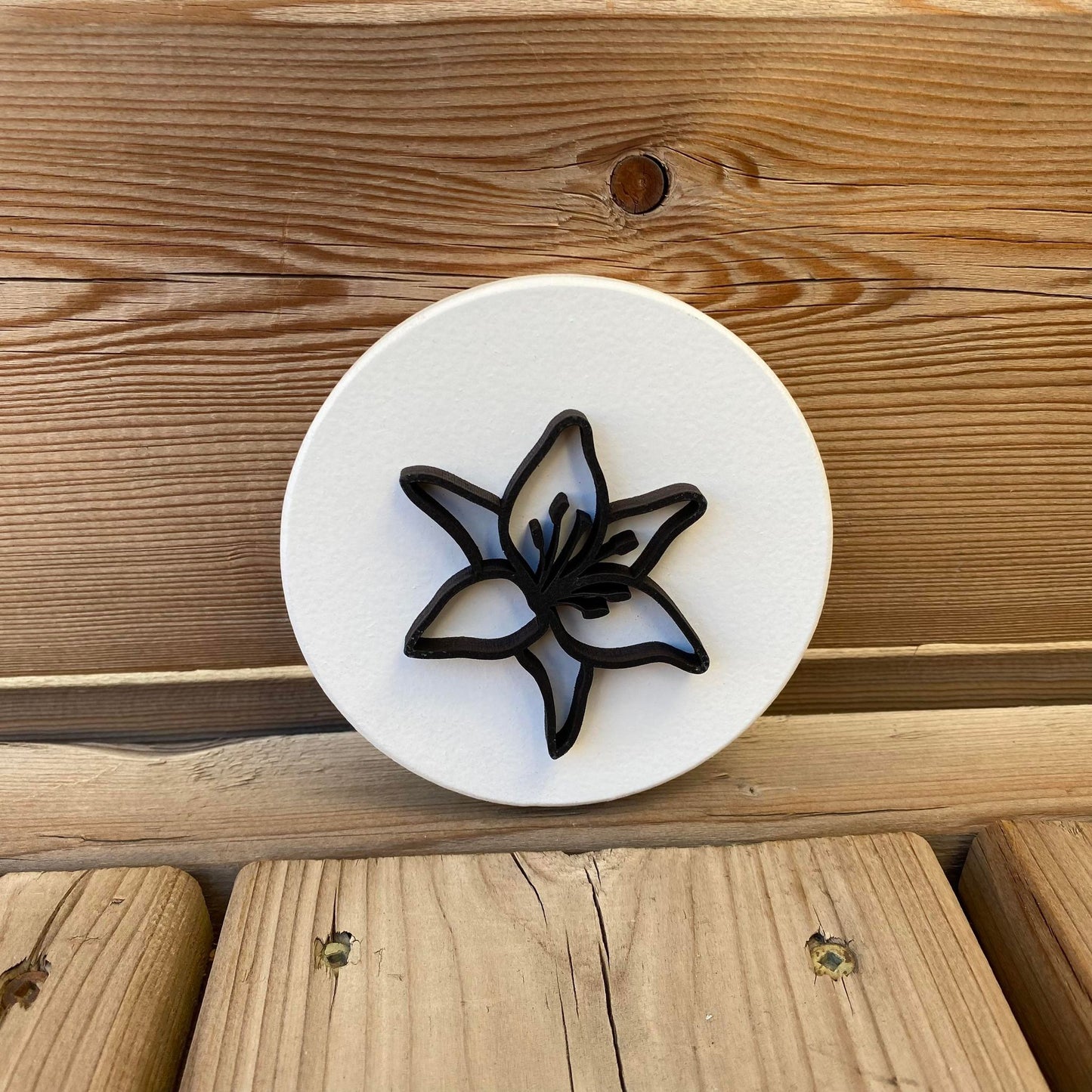 Lily | Round Wood Sign