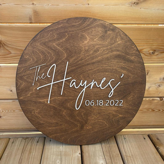 Round Guestbook Sign 3D