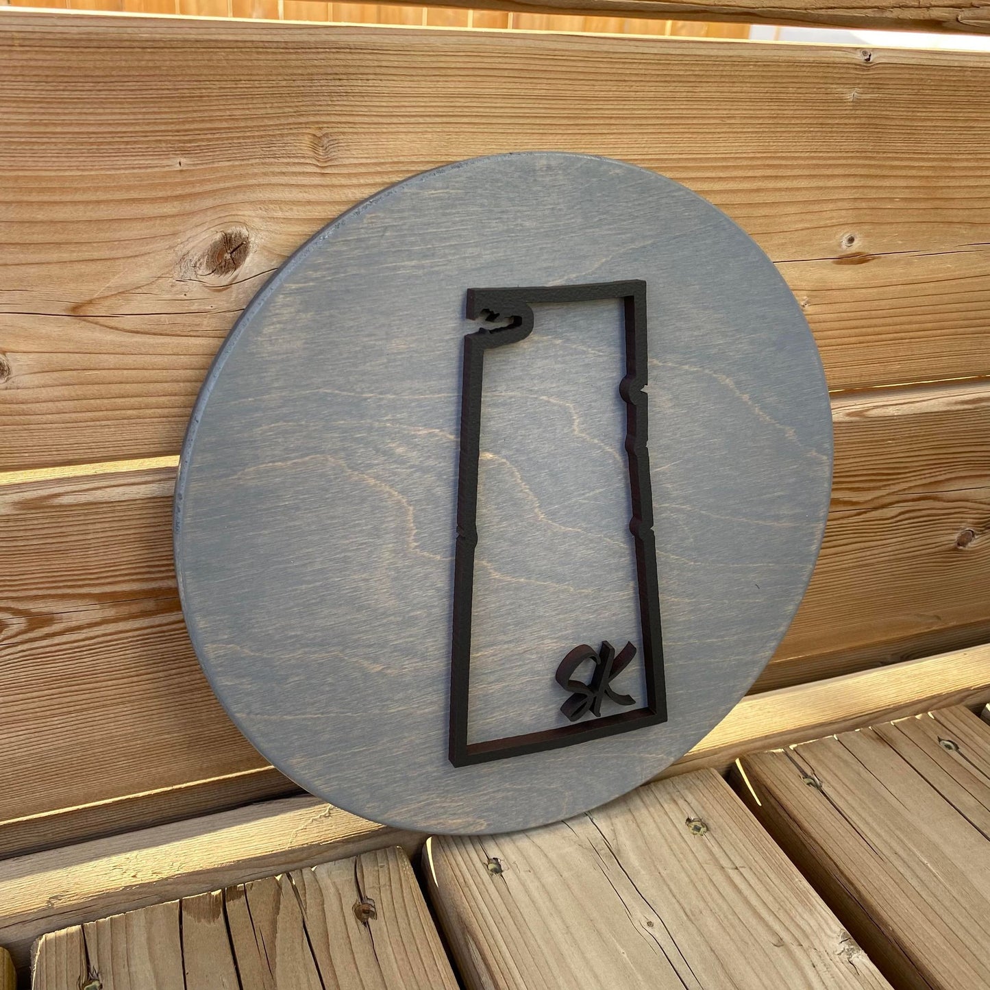 Sask Province Outline | Round Wood Sign