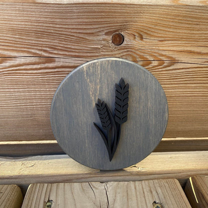 Wheat | Round Wood Sign