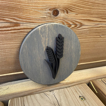 Wheat | Round Wood Sign