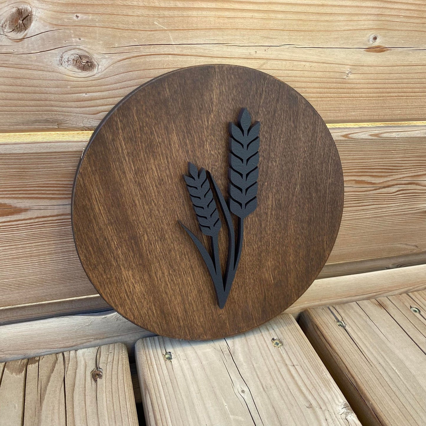 Wheat | Round Wood Sign