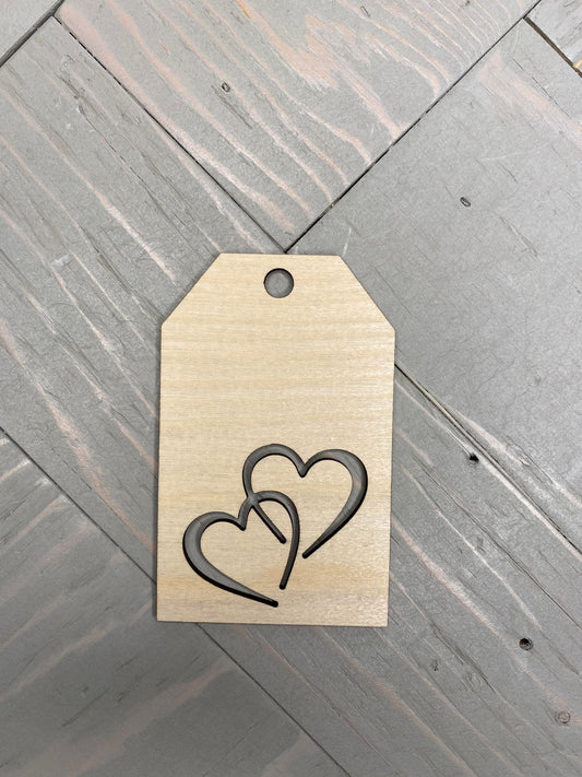 Double Heart Gift Tag