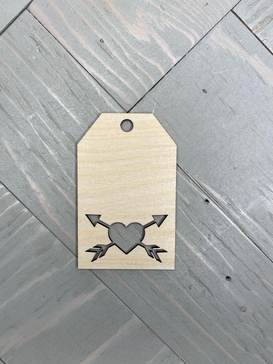Heart with Arrows Gift Tag